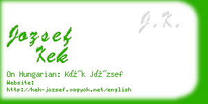 jozsef kek business card